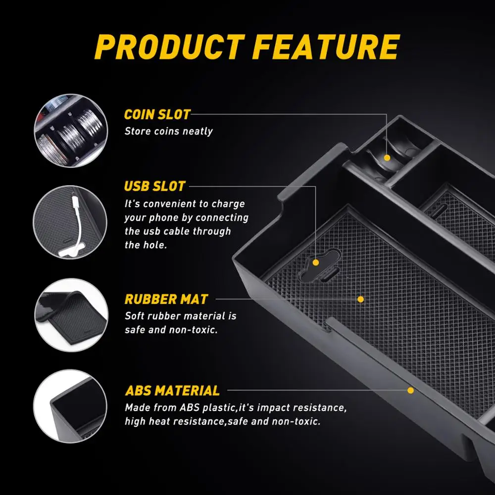 For Toyota Camry 2011- 2015 2016 2017 Accessories Car Styling Central Armrest Storage Box Auto Container Glove Organizer Case