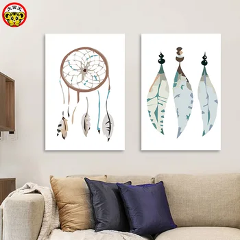 

Dream Catcher Paint by Number DIY Digital Painting Simple Feather One Piece Still Life Modern Propylene Cotton