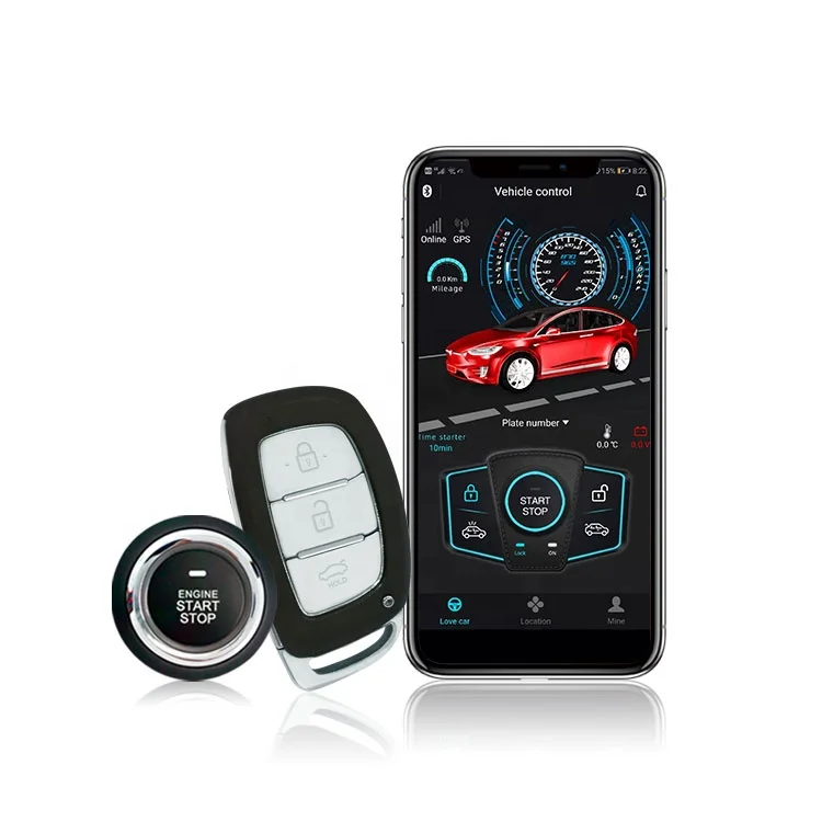 

GPS GSM Remote Engine Start Stop Passive Keyless Entry System Car