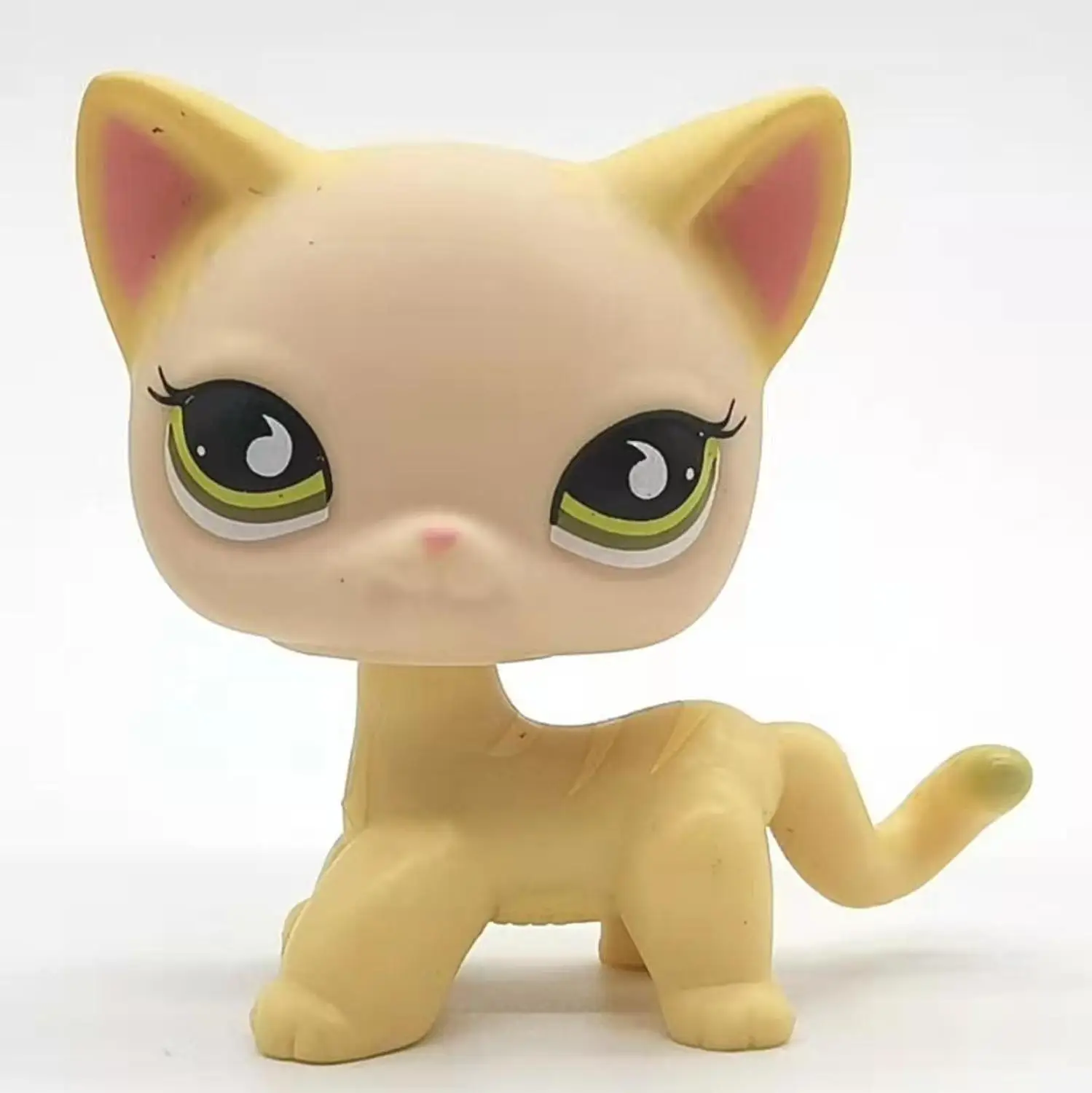 Темно-серый Редкий магазин домашних животных lps игрушки стоят маленькие короткие волосы кошки розовый#2291 Серый#5 черный#994 старые оригинальные игрушки для домашних животных котенок в подарок - Цвет: Темно-серый