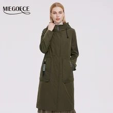 MIEGOFCE – veste coupe-vent imperméable à capuche pour femme, manteau de printemps avec poches plaquées, Collection 2021