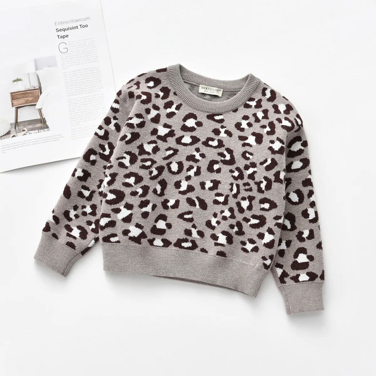 bebê menino menina camisola de malha algodão outono inverno primavera infantil criança leopardo camisola de lã do bebê pulôveres roupas