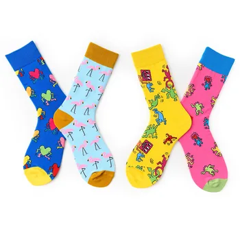 

1 Pair Men and Women's Stockings Cartoon Cotton Socks for Halloween Pokemon Anime Lolita Super Heroes Socks Devil Horns Sock