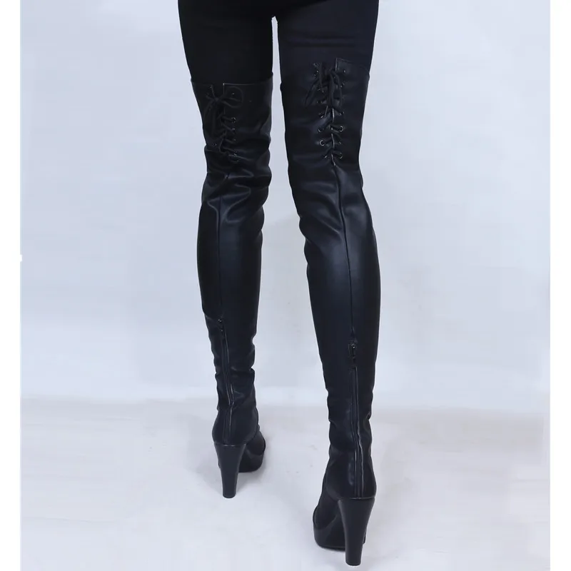 NieR: Automata YoRHa No.2 Type B Cosplay Shoes 2B Cosplay Boots Women Girl Halloween High Heels Shoes