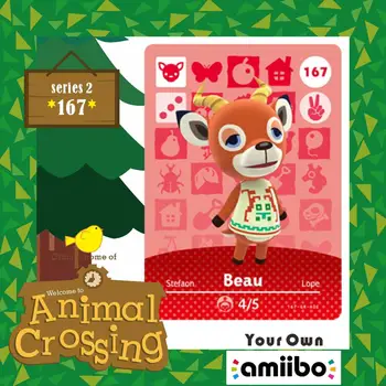 

167 Animal Crossing Beau Animal Crossing Amiibo Beau Amiibo Beau Villager Card Amiibo New Horizons NFC Card Work for NS Games