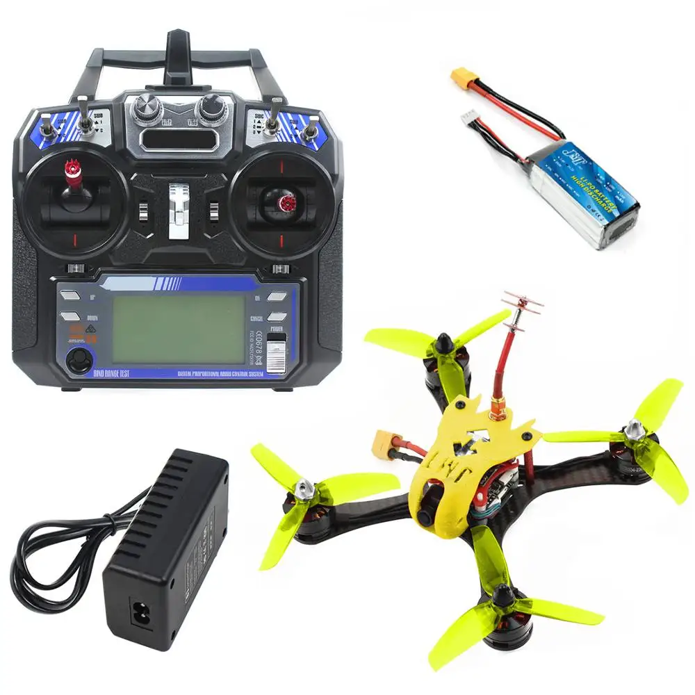 T180 4 Inch 5.8G FPV Racing Drone HD Camera Baby Turtle 800TVL Betaflight F4 Pro V2 OSD Brushless 3S 2.4G 6CH RC Quadcopter RTF - Цвет: RTF Standard Yellow