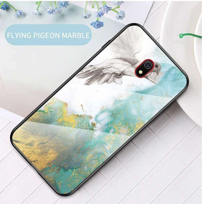 Стеклянный чехол для телефона для Xiaomi mi 8 9 Lite se 9t 9 Pro cc9 A3 A2 Red mi 8 8A 7A 6A мраморный Твердый чехол на красный mi Note 7 Note 8 Pro Чехол