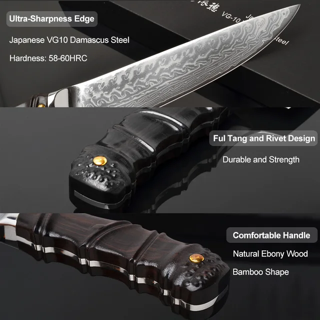 8 Hüvelykes Séf Kés A Konyhához Magas Széntartalmú Japán Damaszkusz Vg10 Acél Aprító Halak Filézet Szeletelő Főzés Gyuto 19 - Image 3