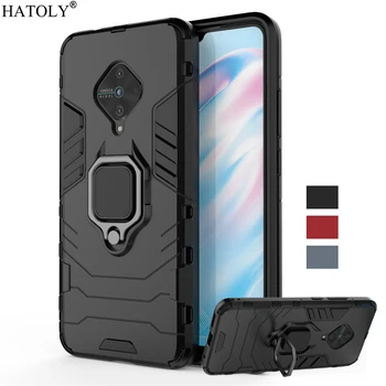 Перейти на Алиэкспресс и купить Чехол vivo S1 Pro, чехол, ТПУ бампер, магнитное кольцо, держатель, жесткий защитный чехол, задняя крышка, чехол для vivo S1 Pro, чехол для телефона, для ...