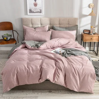 

Skin-Friendly Cotton Bedding Sets High Quality 4pcs Pure Cotton Bedding Sets Duvet Cover Bed Sheet Pillowcases for Full Sizes