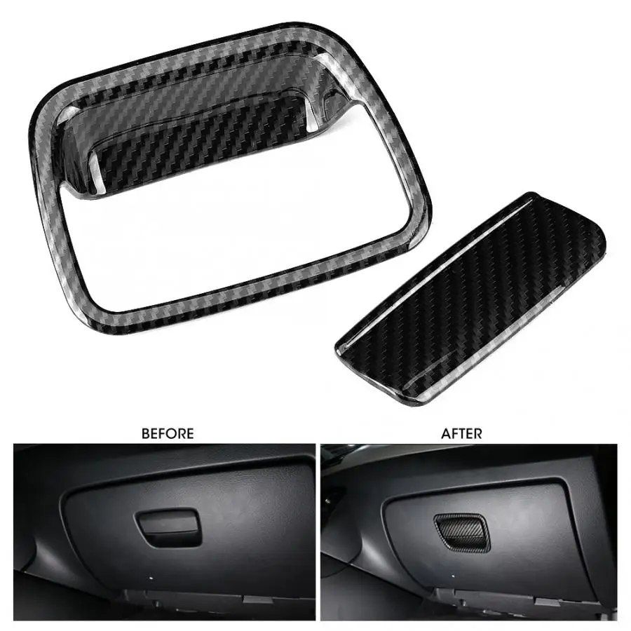 2PCS ABS Glove Box Handle Lid Cover Trim Inner Decor Fits for X1 E84 2011 2012 2013 2014 2015 Carbon Fiber Texture Automobiles | Автомобили