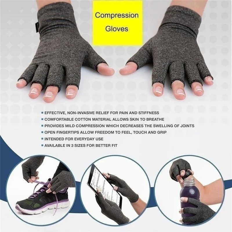 1 Pairs Arthritis Gloves Touch Screen Gloves Anti Arthritis Therapy Compression Gloves and Ache Pain Joint Relief Winter Warm