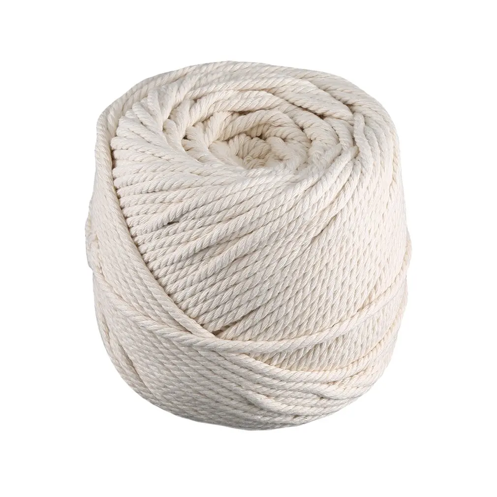 

4Mm*100M Cotton Rope Binding Rope Diy Handmade Tapestry Braided Rope Beam Drawstring Natural Strength