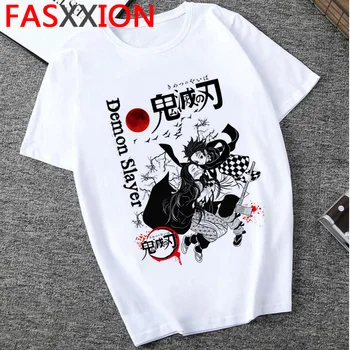 

Demon Slayer T Shirt Men Japanese Anime Streetwear Kimetsu No Yaiba Tshirt Kawaii Harajuku Kamado Tanjirou Hip Hop Tees Male