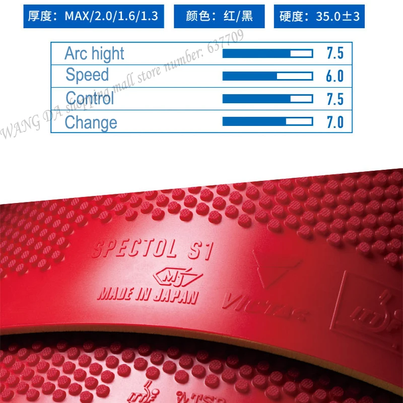 Choose Color and Thickness Victas Spectol S1 Table Tennis and Ping Pong