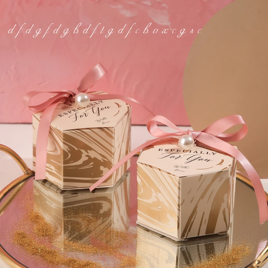 Hexagonal Ins Wind wedding candy Wedding Favor Gift Chocolate