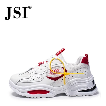 

JSI Men Sneakers New Fashion Mixed Colors Lace-Up Casual Round Toe Air Mesh Shoes Basic Outside Comfortable Men Sneakers JX26