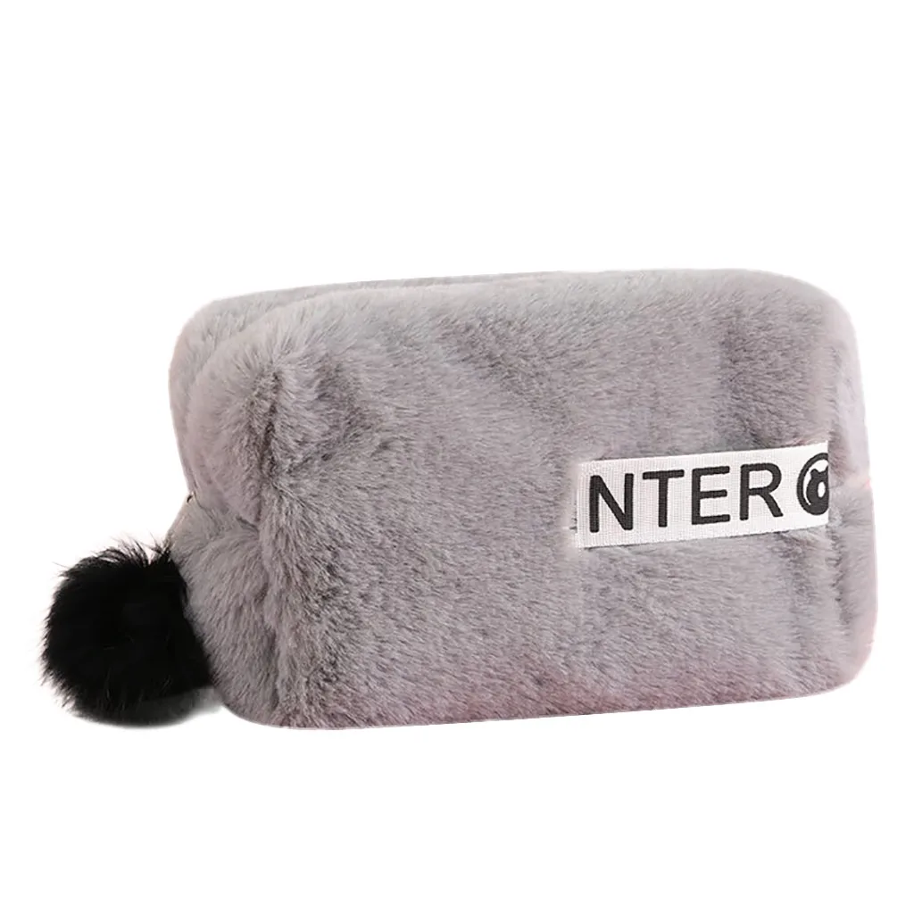 

Cute Plush Storage Bag Multi-Function Cosmetic Bag Household Goods Storage Bag Dressing Make Up Box Neceser Multi-function #GEX