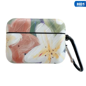

For Airpods Pro Flower Square Suitcase Luggage Case for Apple Airpods 1/2 /3 Painting Floral Wireless Earphone Girly Cover