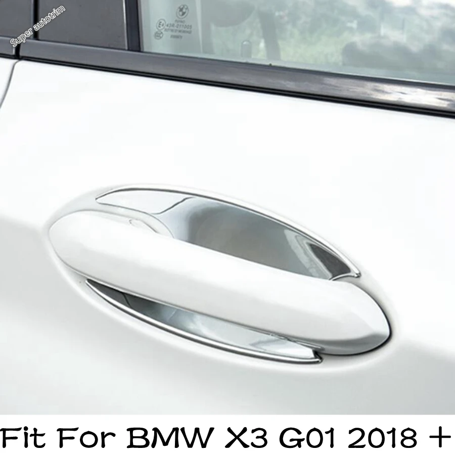 

Lapetus Outside Door Handle Bowl Protection Kit Cover Trim 4 Pcs Fit For BMW X3 G01 2018 - 2023 ABS Exterior Parts Accessories