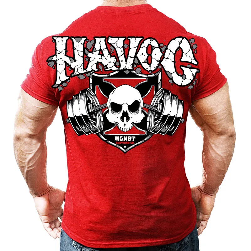 Новинка Хлопковая мужская футболка для спортзала быстросохнущая бега