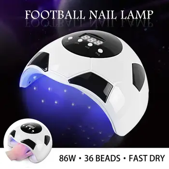 

86W Football Shape Nail Dryer Intelligent Infrared Induction Sun Light Timer Curing Nail Polish UV Gel Nail Lamp Manicure Tools