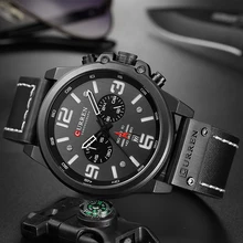 Самые дешевые часы CURREN Мужские Роскошные брендовые