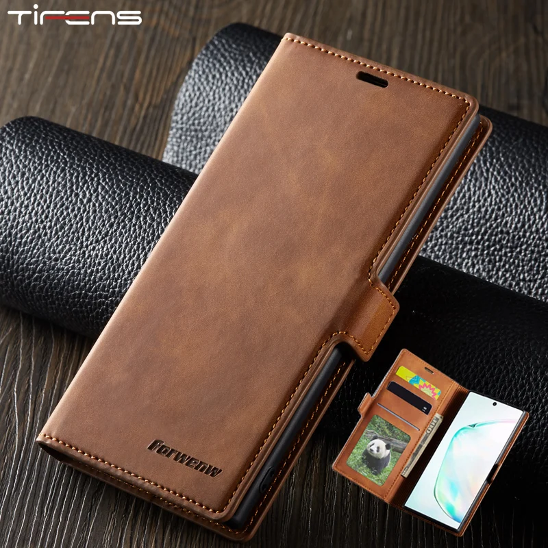 

Luxury Leather Case For Samsung Galaxy Note10 Plus Magnetic Wallet Flip Card Holder Protector For Samsung Note10plus Phone Cover