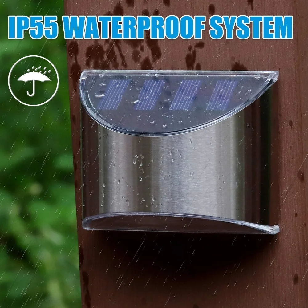 Solar Lights Outdoor Wall Sconce Garden Security Lamp Waterproof Wireless Sunpower Lamp for House Front Door Outside Patio Fence (5)