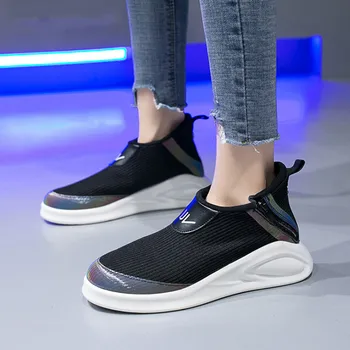 

Women Vulcanized Shoes Fashion Wild Casual Sports Shoes Women Comfortable Breathable Mesh Sneakers Women Shoes Tenis Feminino