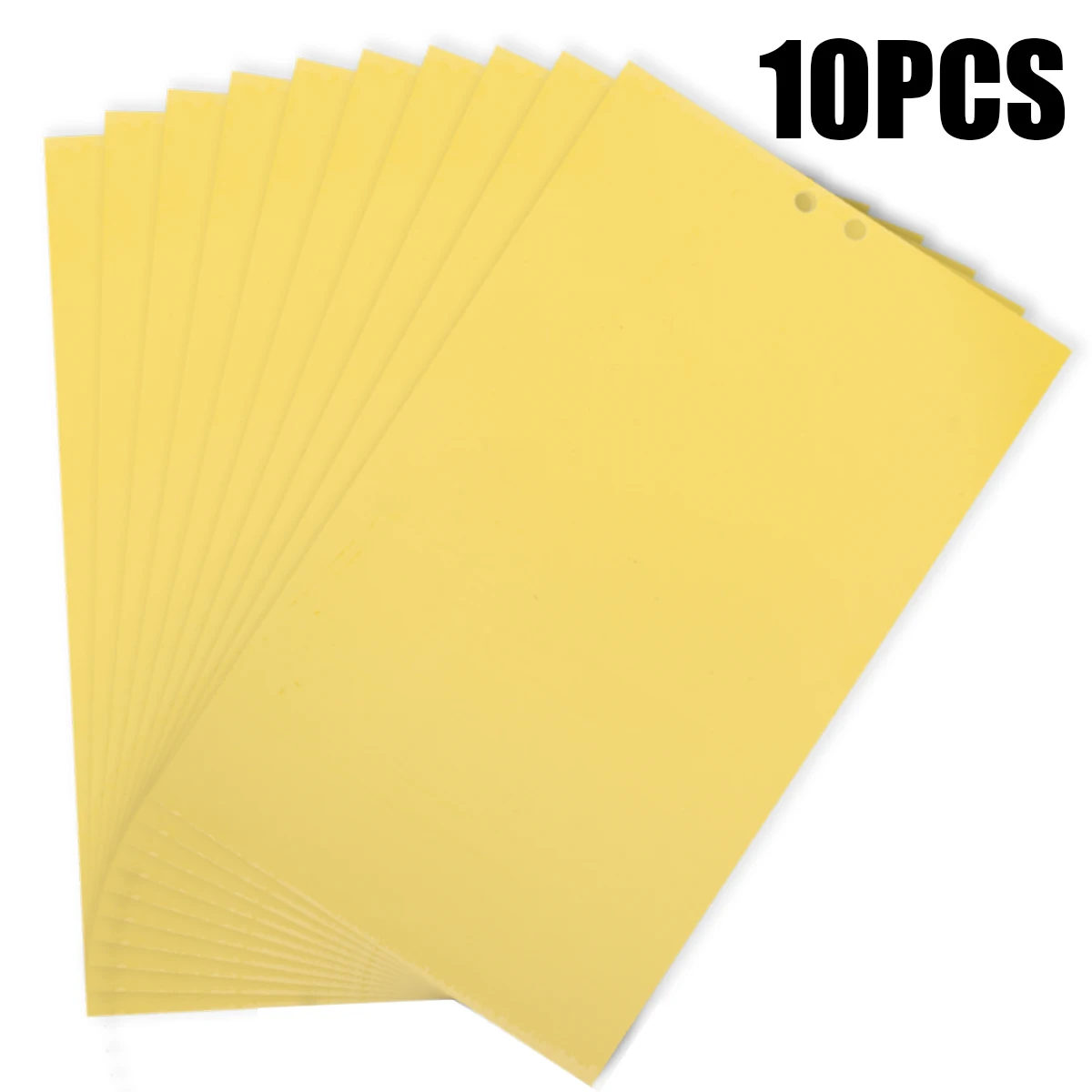 10 Pcs Желтый Клей Бумага Клейкая двухсторонняя ловушка для насекомых Ловушка для ловли липкая эффективная Летающая тля ОСА Вставка инструмент управления - Цвет: 10 Pcs