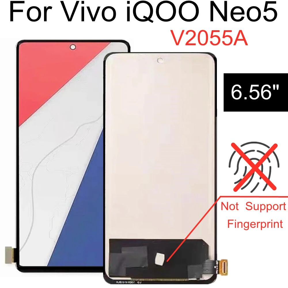 

6.62" TFT LCD IQOO Neo 5 For Vivo iQOO Neo5 V2055A LCD Display Touch Screen Digitizer Assembly Replacement