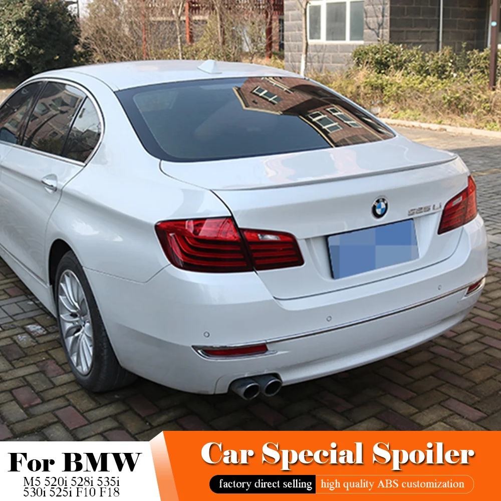 2012 до 2015 для BMW M5 черный спойлер 520i 528i 535i 530i 525i F10 F18 ABS пластик Неокрашенный задний