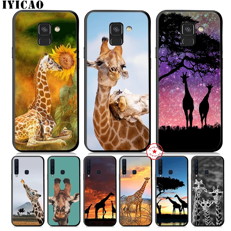 IYICAO жирафа животных Fanny мягкий чехол для телефона samsung Galaxy A9 A8 A7 J6 A6 плюс 2018 A5 A3 2016