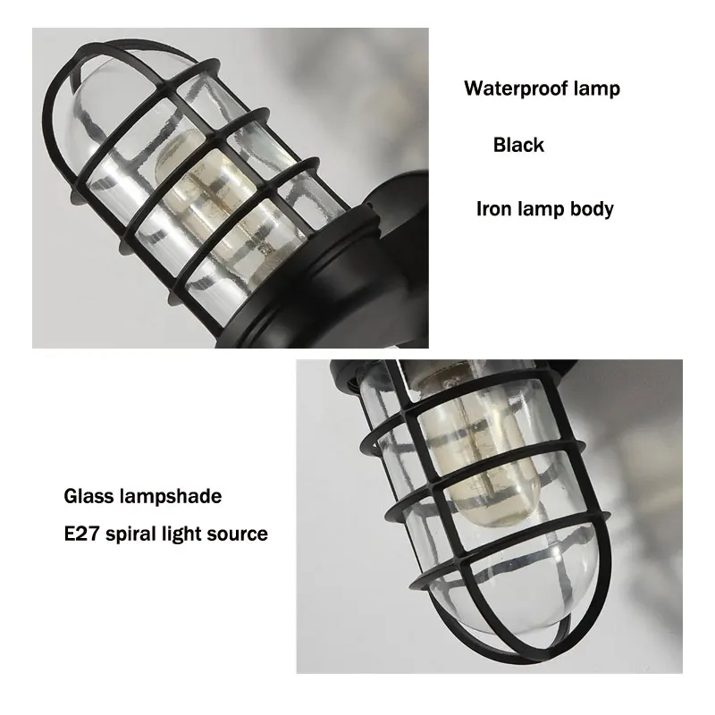 Vintage Loft Lights Cage Industry Wind Lamps Background Bar Cafe Restaurant Pub Club Living Room Sconce Stair Bra Outdoor Light wall sconces light,wall lamp
