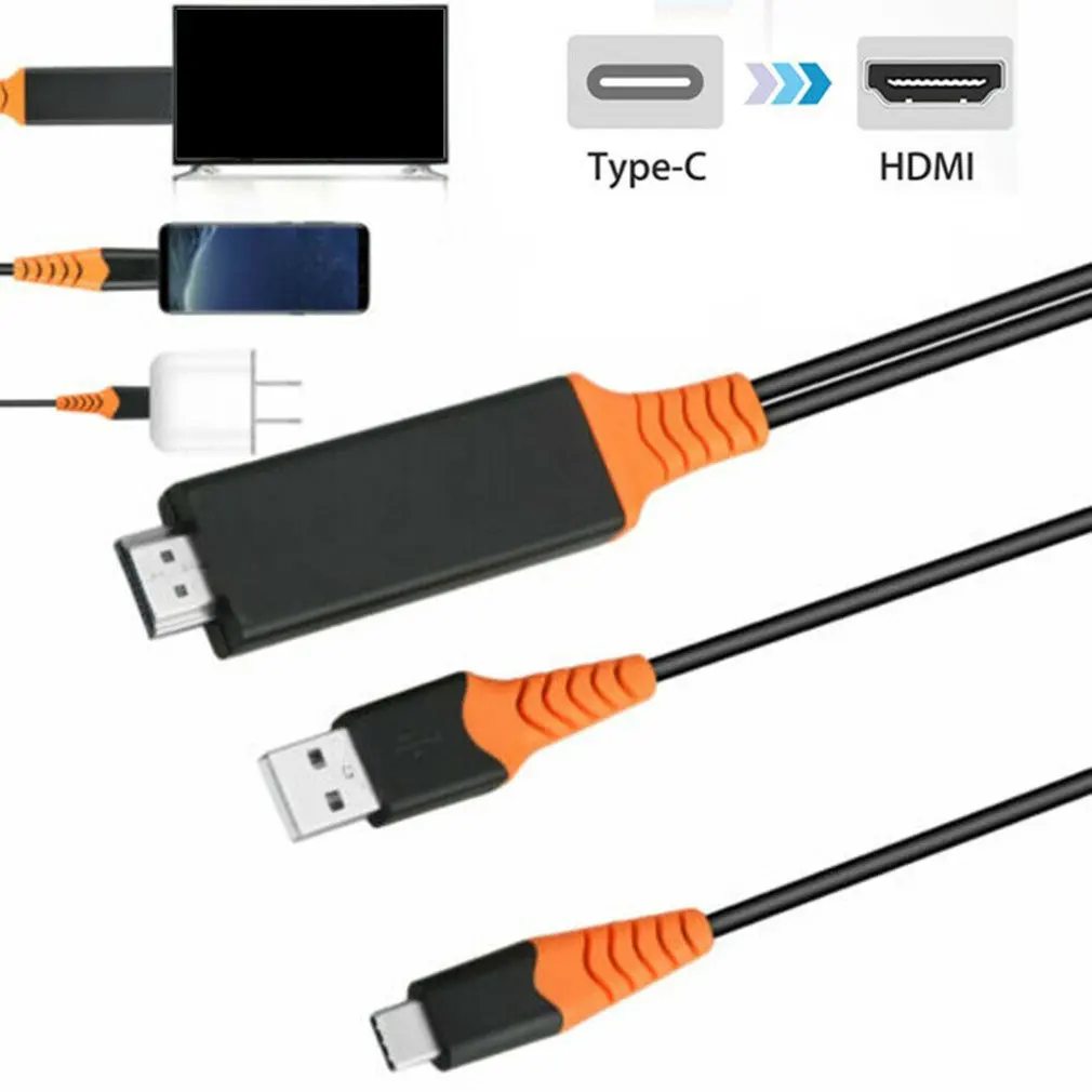 Usb type C к HDMI кабель телефон к HDMI ТВ зеркальное отображение 4 к 60 Гц Совместимость для samsung для MacBook Micro usb type C