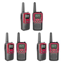 Walkie talkie longue portée pour adultes, Pack de 6 Radios à 2 voies jusqu'à 5 Miles d'autonomie 