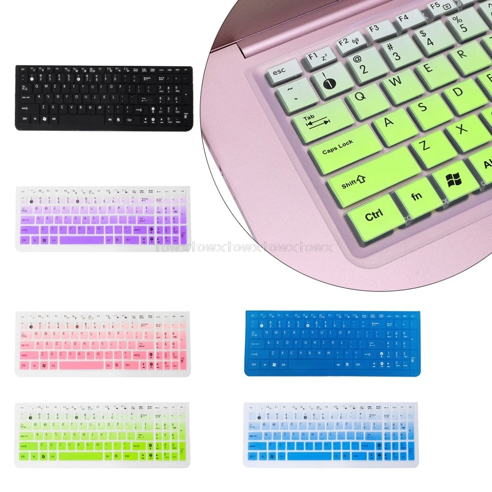 2020 1Pc Silicone Keyboard Cover Keypad Film Skin Protector Notebook Silicone Protection for Asus K50 Laptop Accessory-Black