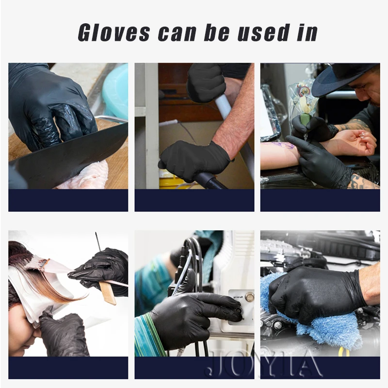 Disposable Gloves Black 100 50 20 pcs Latex Without Powder Nitrile Glove Small Large XS S M L Vinyl Food Handling No Box 5