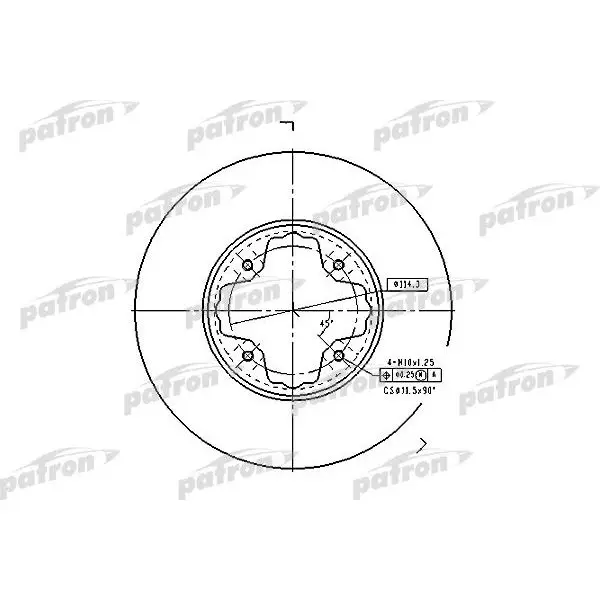 Диск тормозной передн HONDA: ACCORD IV 90-93, ROVER: 600 93-99 P