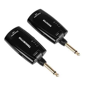 

Wireless Guitar System 2.4GHz Rechargeable 4 Channels Transmitter Receiver