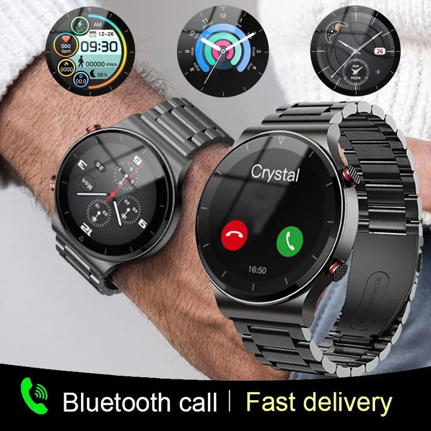 Rollstimi Full Touch Smart Watch Men Bluetooth Call Waterproof Business fitness Tracker women smart wristband For Android IOS