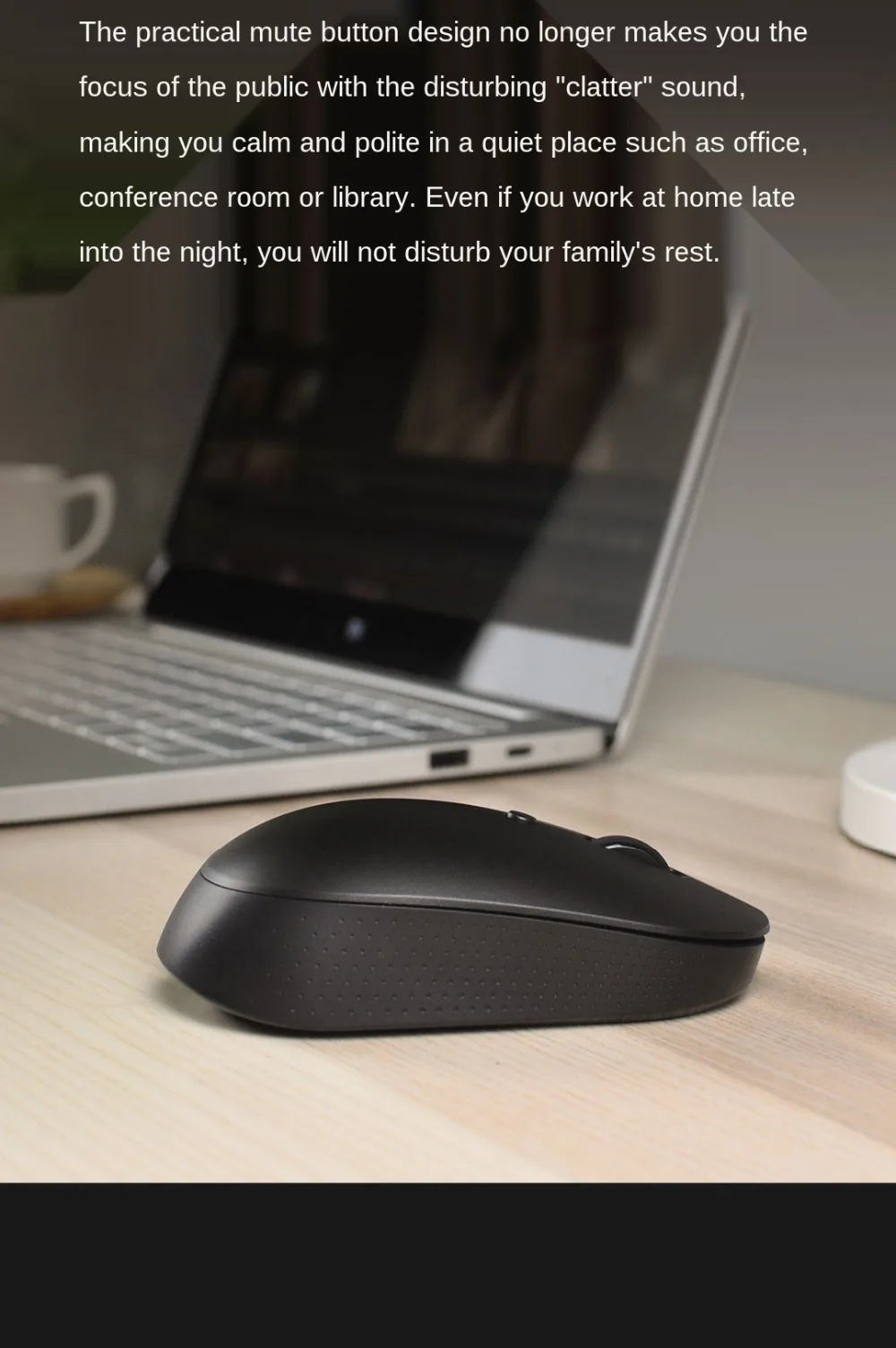 Original xiaomi mi-mouse bluetooth sem fio, silencioso,