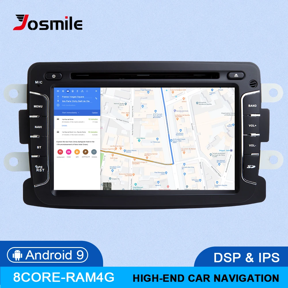 Best DSP 4GB 1 din android 9.0 Car radio multimedia For Dacia Lodgy Logan Duster Sandero Renault Captur Lada Xray DVD gps navigation