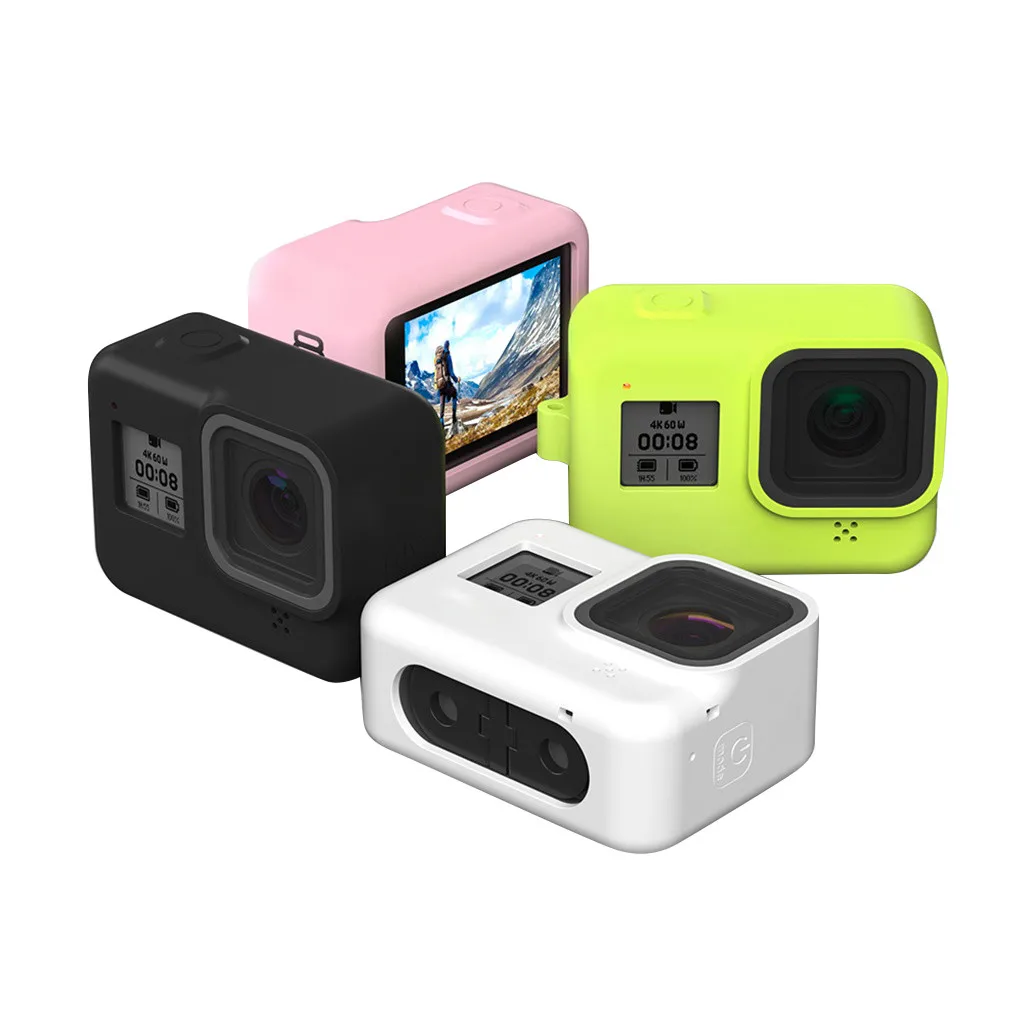 Ремешок для камеры чехол Go Pro 8 черный защитный силиконовый корпус
