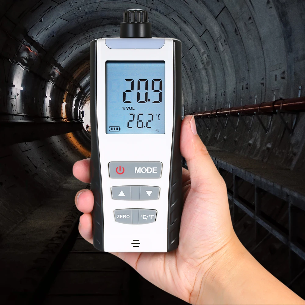 

Oxygen Gas Analyzer With Temperature Measurement Function Sound-light and Vibration Alarm O2 Gas Detector Portable Oxygen Meter