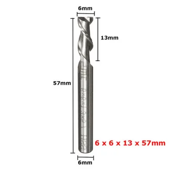 

5Pcs/Kit 2mm-6mm 2 Flute Milling Cutter HSS End Mill CNC Engraving Bit Straight