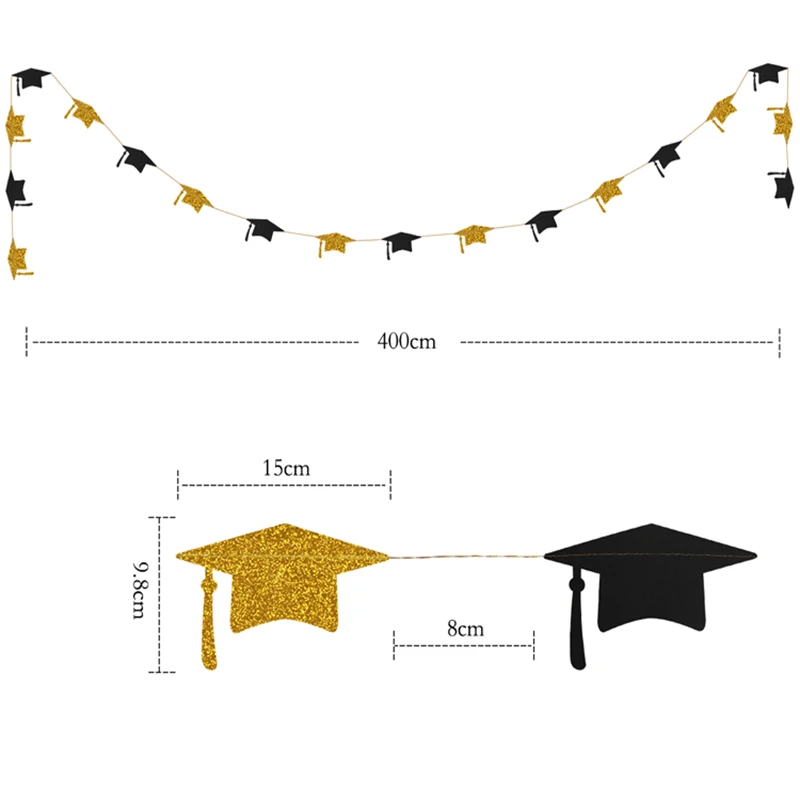 Graduation Cap Celebratory Commencement Decor,BannièRe Abi