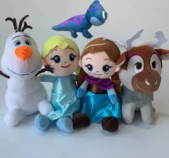 

2020 NEW Fire Lizard 2 Princess dolls Elsa Salamandra Anna Kristoff Olaf Hans Sven Plush toys Stuffed gift