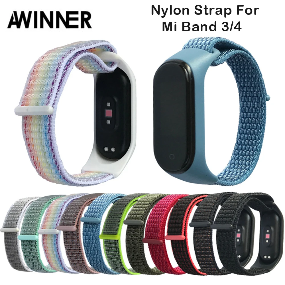 

For mi band 4 Strap For Nylon Xiaomi Mi Band Bracelet 3 miband 4/3 Nylon Wristbands Strap Wrist Replacement Smart Accessories